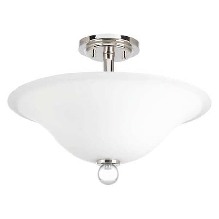 Progress Lighting Elina 3-Light Semi-Flush, 100 W, Polished Nickel P3672-104