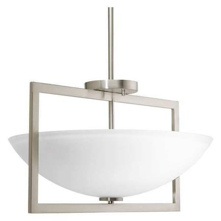 Progress Lighting Harmony 3-Light Lg Semi-Flush Convert, 100 W, Brushed Nickel P3559-09