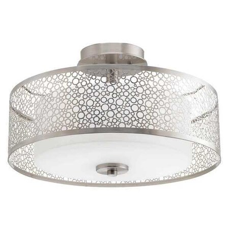 Progress Lighting Mingle 2-Light Semi-Flush, 100 W, Brushed Nickel P3565-09