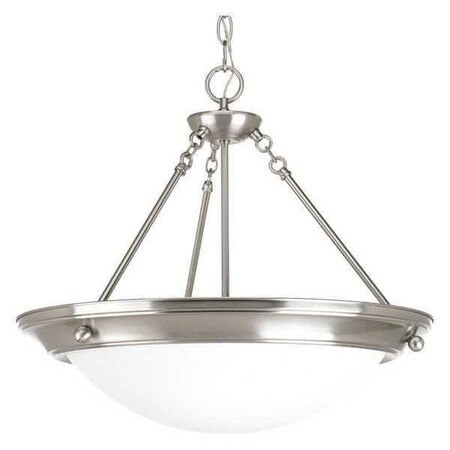 Progress Lighting Eclipse 3-Light Pendant, 100 W, Brushed Nickel P3573-09