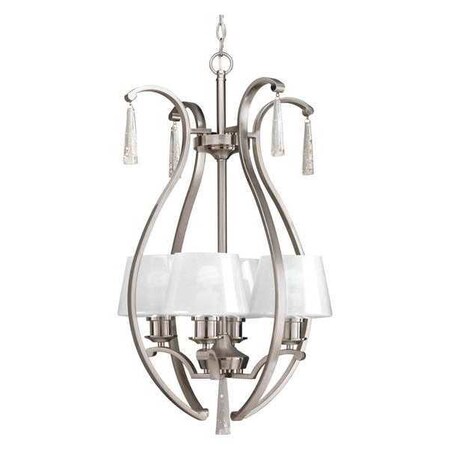 Progress Lighting Dazzle 4-Light Foyer Fixture, 100 W, Brushed Nickel P3576-09