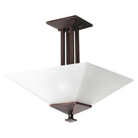 Progress Lighting North Park 2-Light Close-to-Ceiling, 100 W, Venetian Bronze P3597-74