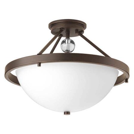 Progress Lighting Compass 2-Light Semi-Flush, 100 W, Antique Bronze P3614-20