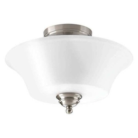 Progress Lighting Applause 2-Light Flush Mount, 60 W, Brushed Nickel P3617-09