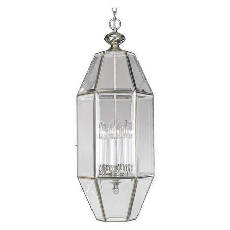 Progress Lighting Bound Beveled Glass 6-Light Foyer, 60 W, Brushed Nickel P3779-09