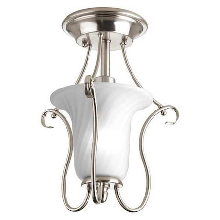 Progress Lighting Kensington 1-Light Flush Mount, 100 W, Brushed Nickel P3678-09