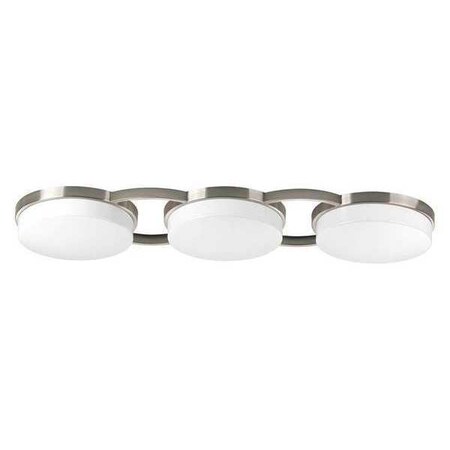 Progress Lighting Bingo 3-Light LED Close-to-Ceiling, 17 W, Brushed Nickel P3695-0930K9