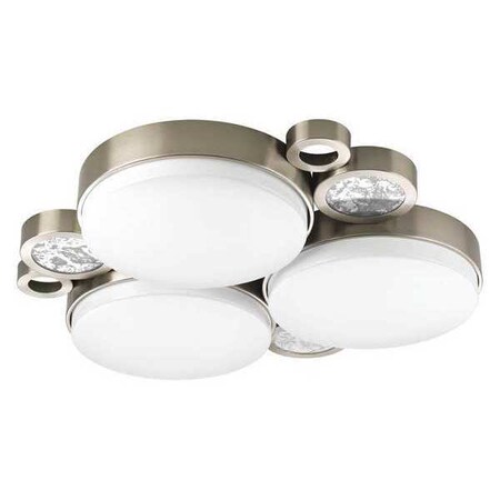 Progress Lighting Bingo 3-Light LED Flush Mount Cluster, 17 W, Brushed Nickel P3747-0930K9