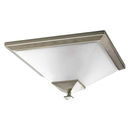 Progress Lighting North Park 2-Light Flush Mount, 100 W, Brushed Nickel P3852-09