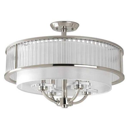 Progress Lighting Nissé 4-Light Foyer, 60 W, Polished Nickel P3881-104