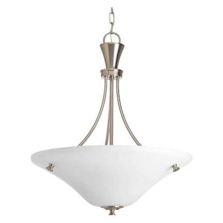Progress Lighting Cantata 3-Light Inverted Pendant, 100 W, Brushed Nickel P3814-09