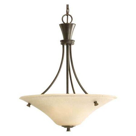 Progress Lighting Cantata 3-Light Foyer, 100 W, Forged Bronze P3814-77