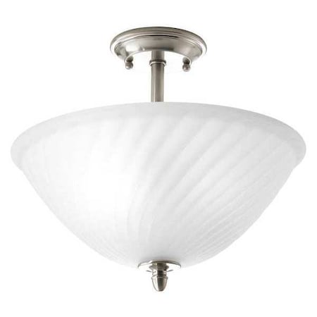 Progress Lighting Kensington 2-Light Close-to-Ceiling, 100 W, Brushed Nickel P3829-09