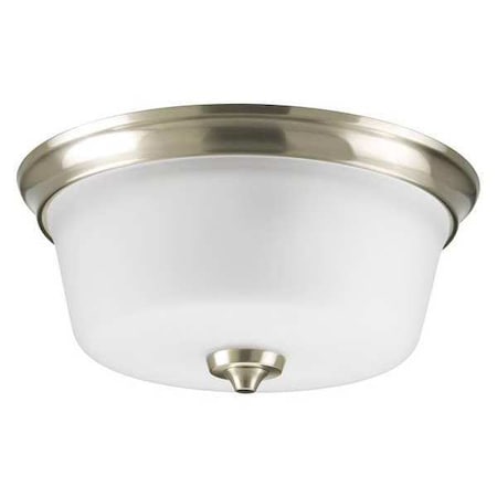 Progress Lighting Lahara 2-Light Close-to-Ceiling, 100 W, Brushed Nickel P3836-09