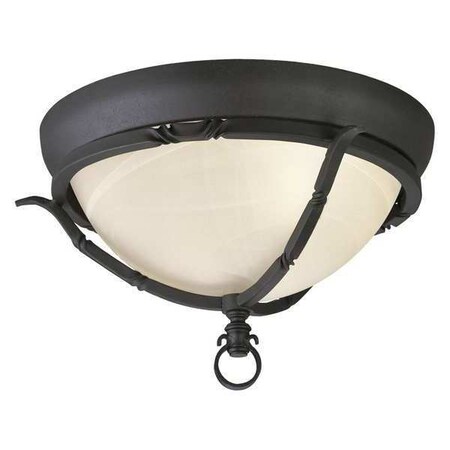 Progress Lighting Santiago 2-Light Close-to-Ceiling, 75 W, Forged Black P3837-80