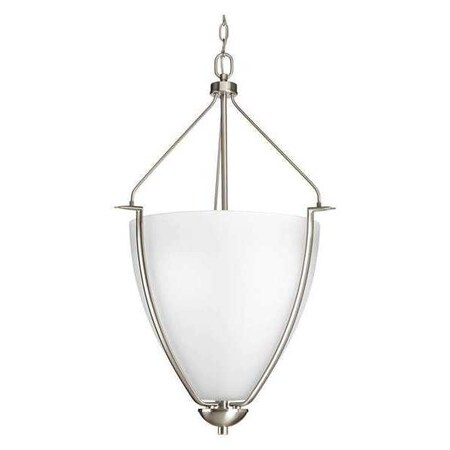 Progress Lighting Bravo 3-Light Large Foyer Bowl, 100 W, Brushed Nickel P3969-09