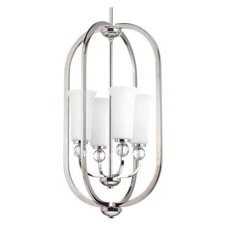 Progress Lighting Elina 4-Light Pendant, 100 W, Polished Nickel P3987-104