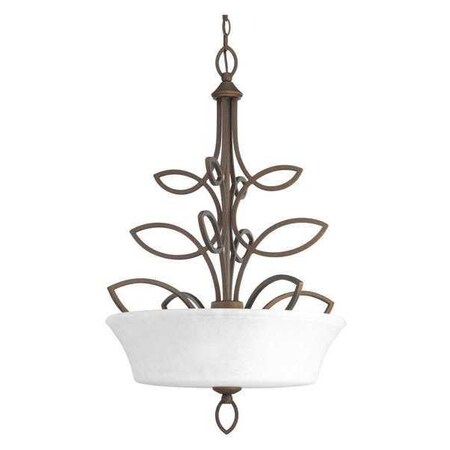 Progress Lighting Monogram 3-Light Inverted Pendant, 100 W, Roasted Java P3989-102