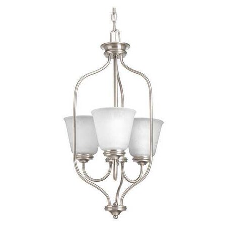 Progress Lighting Keats 3-Light Foyer, 100 W, Brushed Nickel P3887-09
