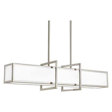 Progress Lighting Haven 4-Light Linear Pendant, 100 W, Brushed Nickel P3898-09