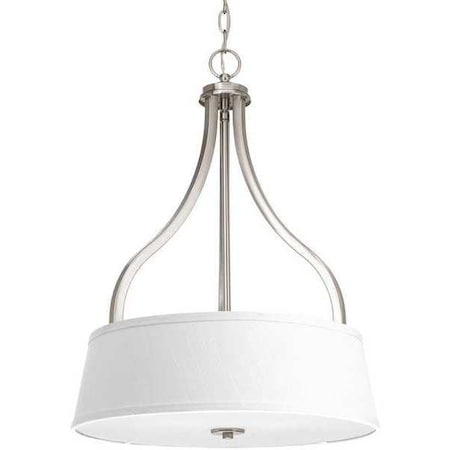 Progress Lighting Arden 3-Light Inverted Pendant, 100 W, Brushed Nickel P3905-09