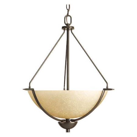 Progress Lighting Bravo 3-Light Inverted Umber Pendant, 100 W, Antique Bronze P3912-20