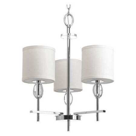 Progress Lighting Status 3-Light Chandelier, 75 W, Polished Chrome P4140-15