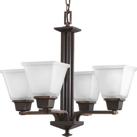 Progress Lighting North Park 4-Light Chandelier, 100 W, Venetian Bronze P4001-74