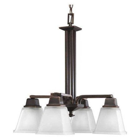 Progress Lighting North Park 4 Light Chandelier, 100 W, Venetian Bronze P4002-74