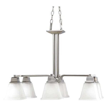 Progress Lighting North Park 6-Light Chandelier, 100 W, Brushed Nickel P4003-09
