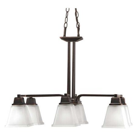 Progress Lighting North Park 6-Light Chandelier, 100 W, Venetian Bronze P4003-74