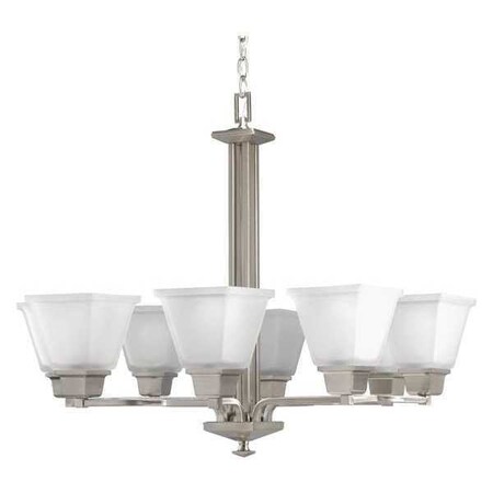 Progress Lighting North Park 8-Light Chandelier, 100 W, Brushed Nickel P4004-09