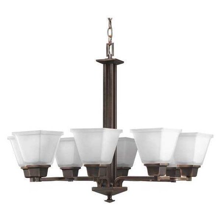 Progress Lighting North Park 8-Light Chandelier, 100 W, Venetian Bronze P4004-74