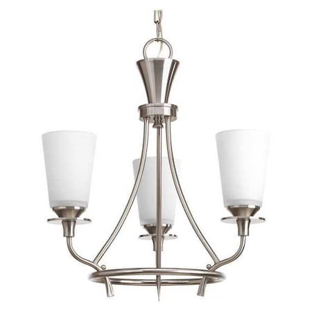 Progress Lighting Cantata 3-Light Chandelier, 60 W, Brushed Nickel P4005-09