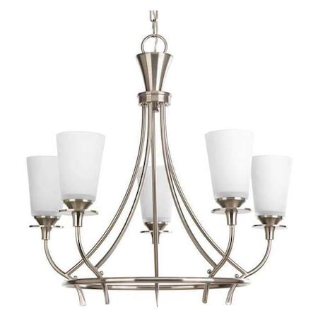 Progress Lighting Cantata 5-Light Chandelier, 60 W, Brushed Nickel P4006-09