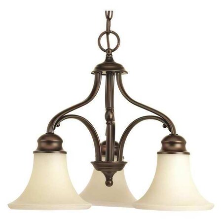 Progress Lighting Applause 3-Light Chandelier, 100 W, Antique Bronze P4035-20