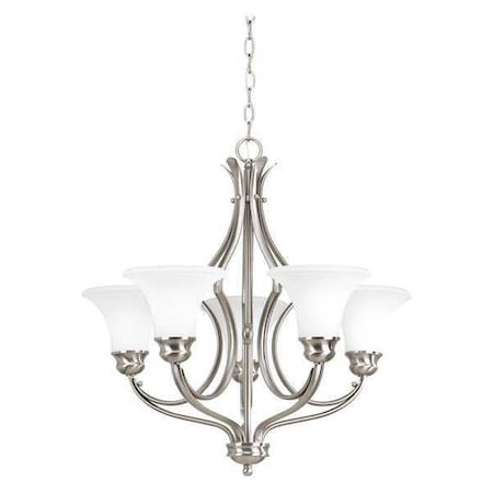 Progress Lighting Applause 5-Light Chandelier, 100 W, Brushed Nickel P4036-09