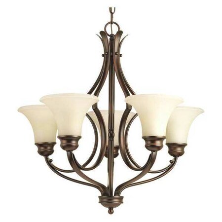 Progress Lighting Applause 5-Light Chandelier, 100 W, Antique Bronze P4036-20