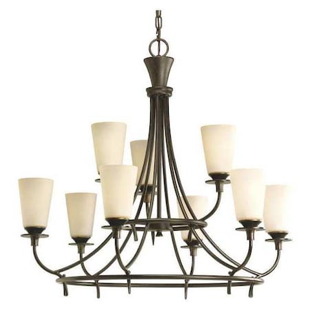 Progress Lighting Cantata 9-Light Chandelier, 60 W, Forged Bronze P4039-77