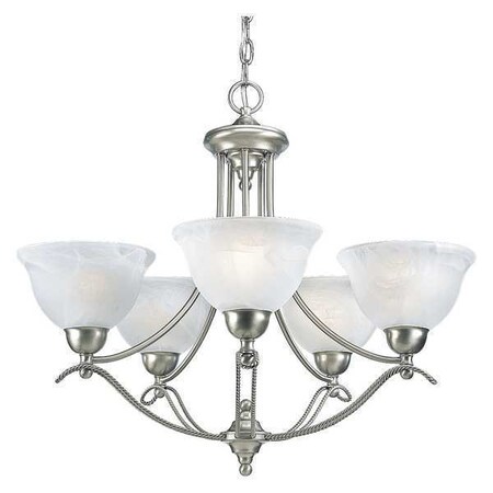 Progress Lighting Avalon 5-Light Chandelier, 100 W, Brushed Nickel P4068-09