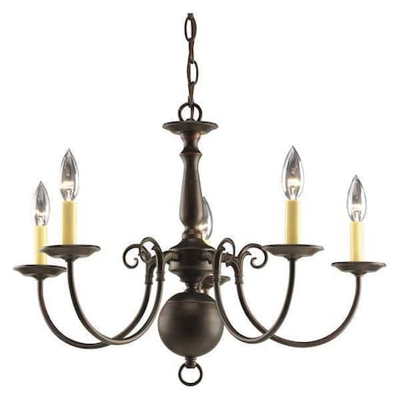 Progress Lighting Americana 5-Light Chandelier, 60 W, Antique Bronze P4346-20