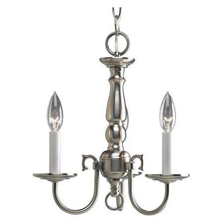 Progress Lighting Americana 3-Light Chandelier, 60 W, Brushed Nickel P4354-09