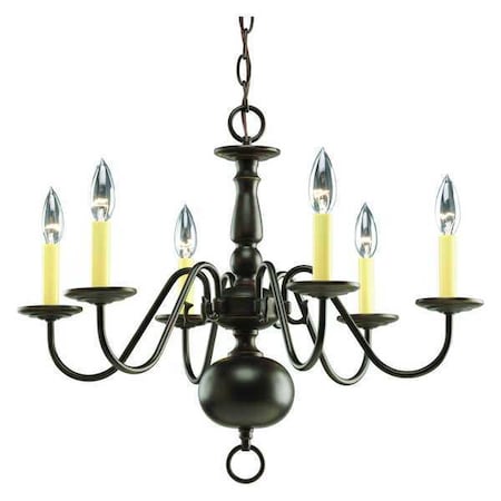Progress Lighting Americana 6-Light Chandelier, 60 W, Antique Bronze P4356-20