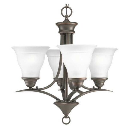 Progress Lighting Trinity 4-Light Chandelier, 100 W, Antique Bronze P4326-20