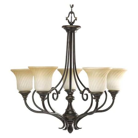 Progress Lighting Kensington 5-Light Chandelier, 100 W, Forged Bronze P4238-77