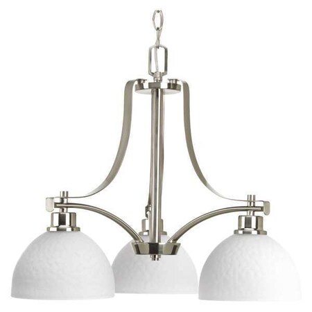 Progress Lighting Legend 3-Light Chandelier, 100 W, Brushed Nickel P4270-09