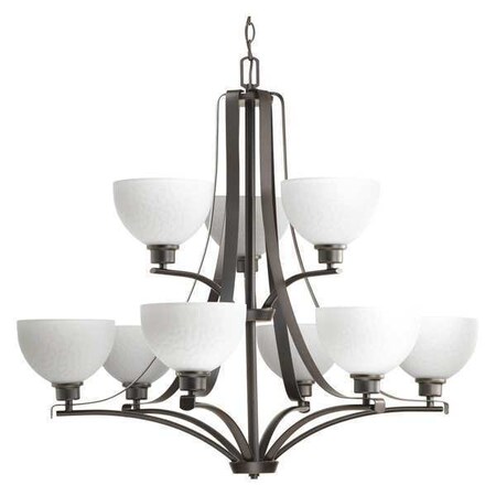 Progress Lighting Legend 9-Light Chandelier, 100 W, Antique Bronze P4272-20