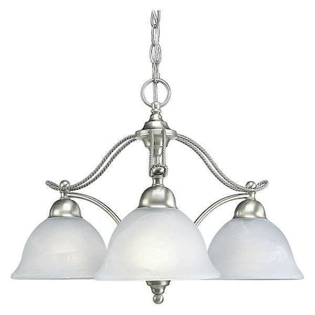Progress Lighting Avalon 3-Light Chandelier, 100 W, Brushed Nickel P4070-09