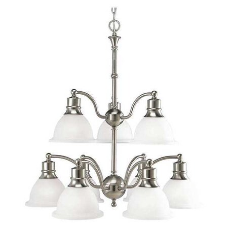Progress Lighting Madison 9-Light Chandelier, 100 W, Brushed Nickel P4283-09
