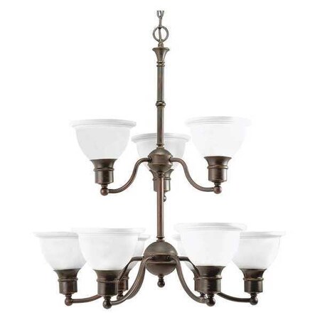 Progress Lighting Madison 9-Light Chandelier, 100 W, Antique Bronze P4283-20